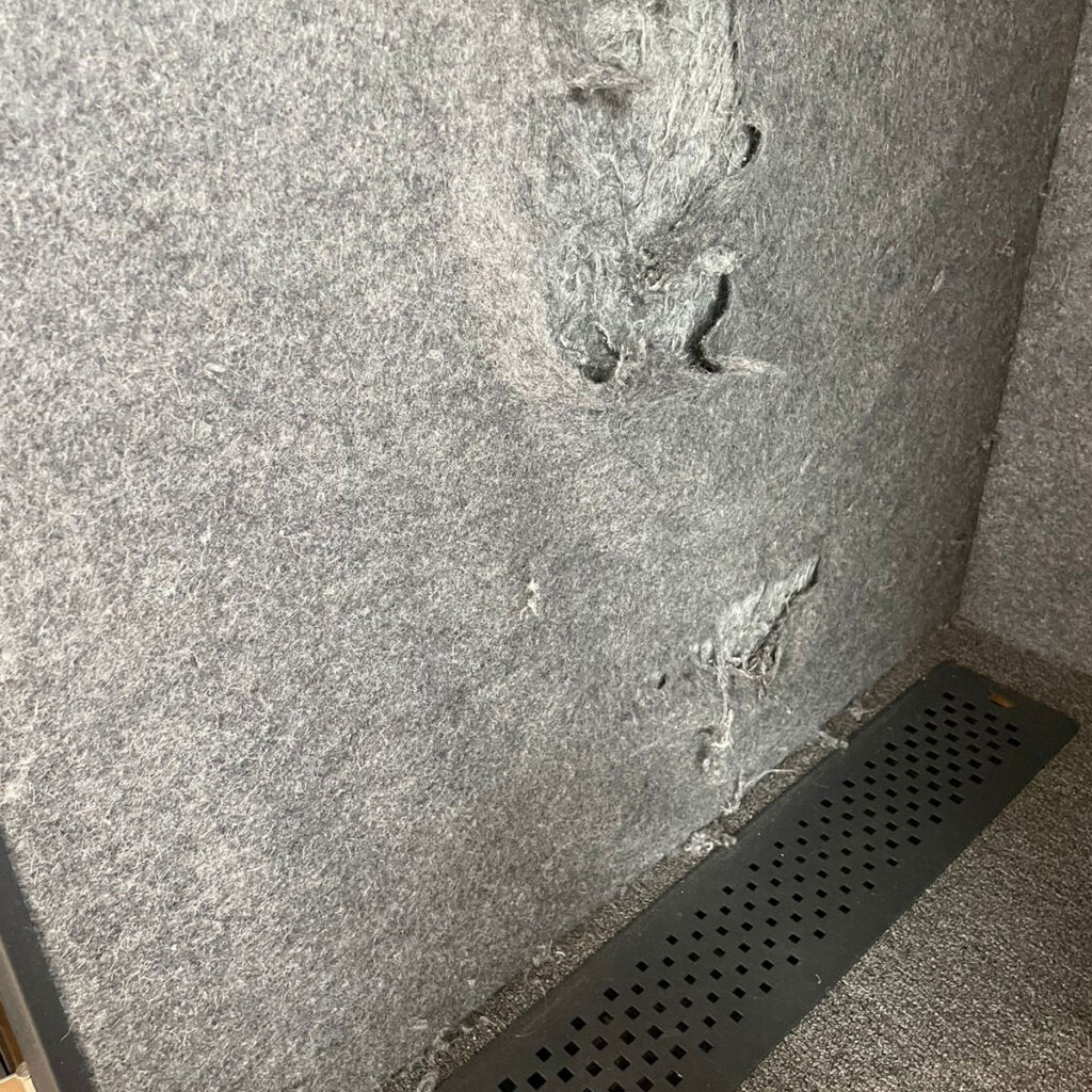 Worn Our Phone Booth Panel